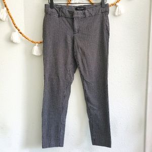 BANANA REPUBLIC || black grid ankle pants